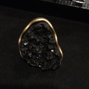 Black and gold ring
